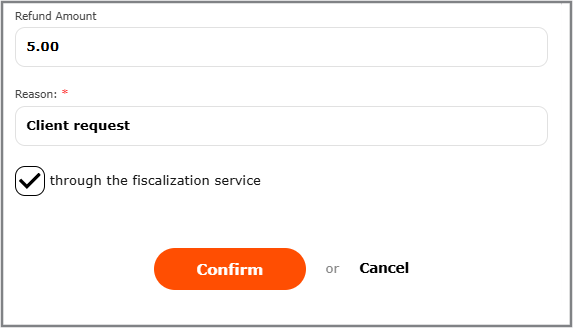 Refund with fiscalization